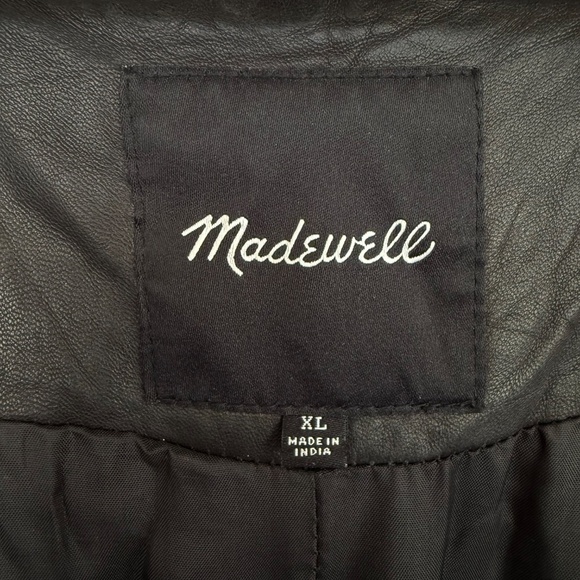 Madewell The Washed Leather Motorcycle Jacket XL - Picture 7 of 14